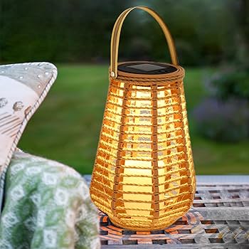 ZBLUXBZ 2-Pack Solar Lanterns for Outdoor Use – Hemp Rope